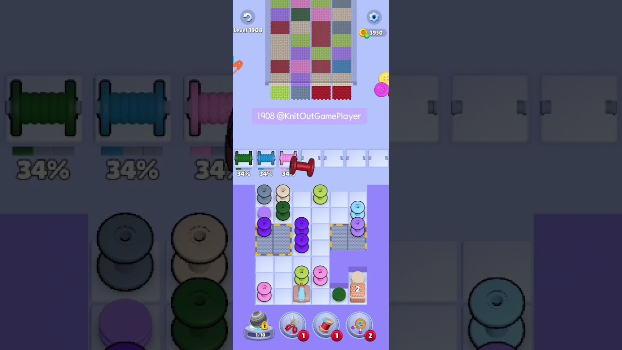 Knit Out Level 1908: Knit Out Game Level 1908