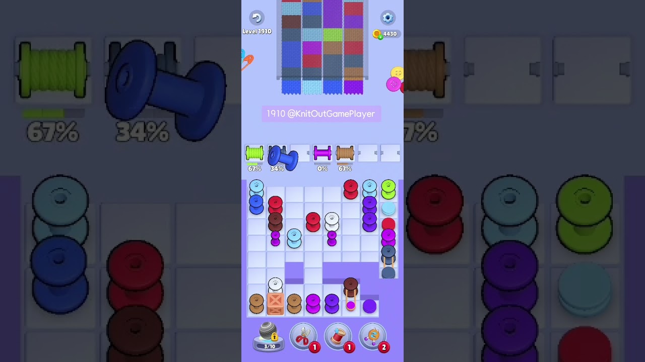 Knit Out Level 1910: Knit Out Game Level 1910