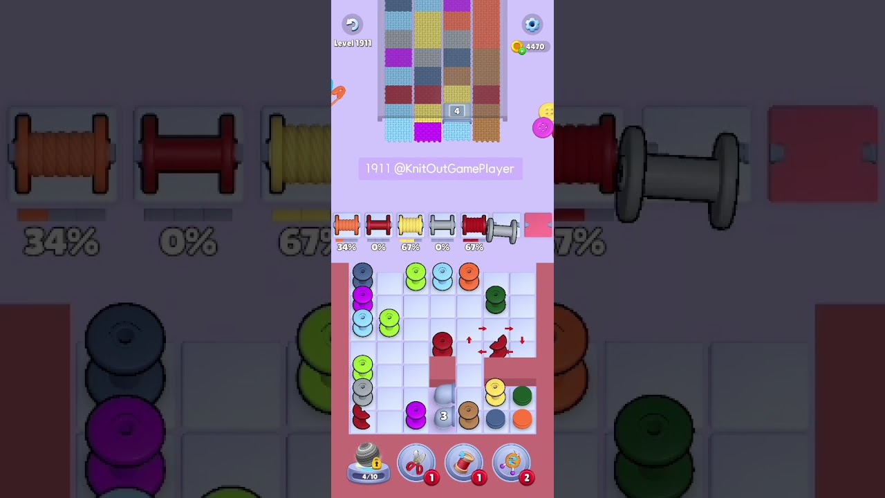 Knit Out Level 1911: Knit Out Game Level 1911