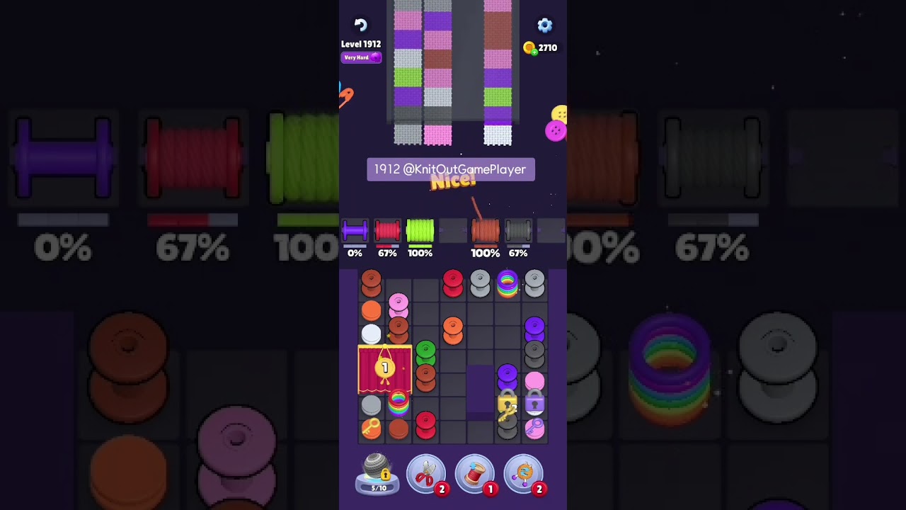 Knit Out Level 1912: Knit Out Game Level 1912