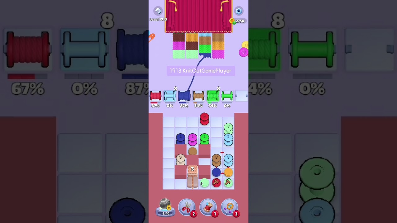 Knit Out Level 1913: Knit Out Game Level 1913