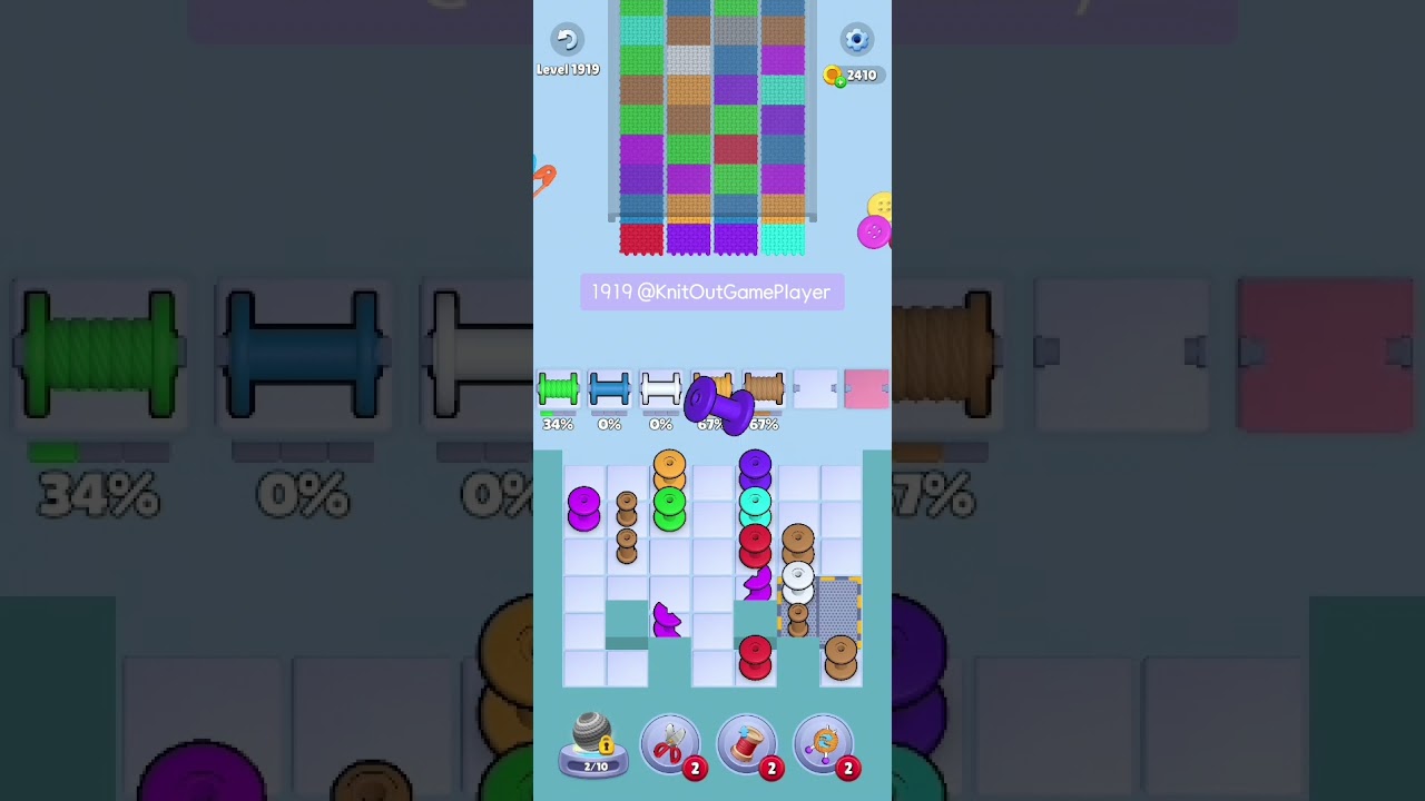 Knit Out Level 1919: Knit Out Game Level 1919