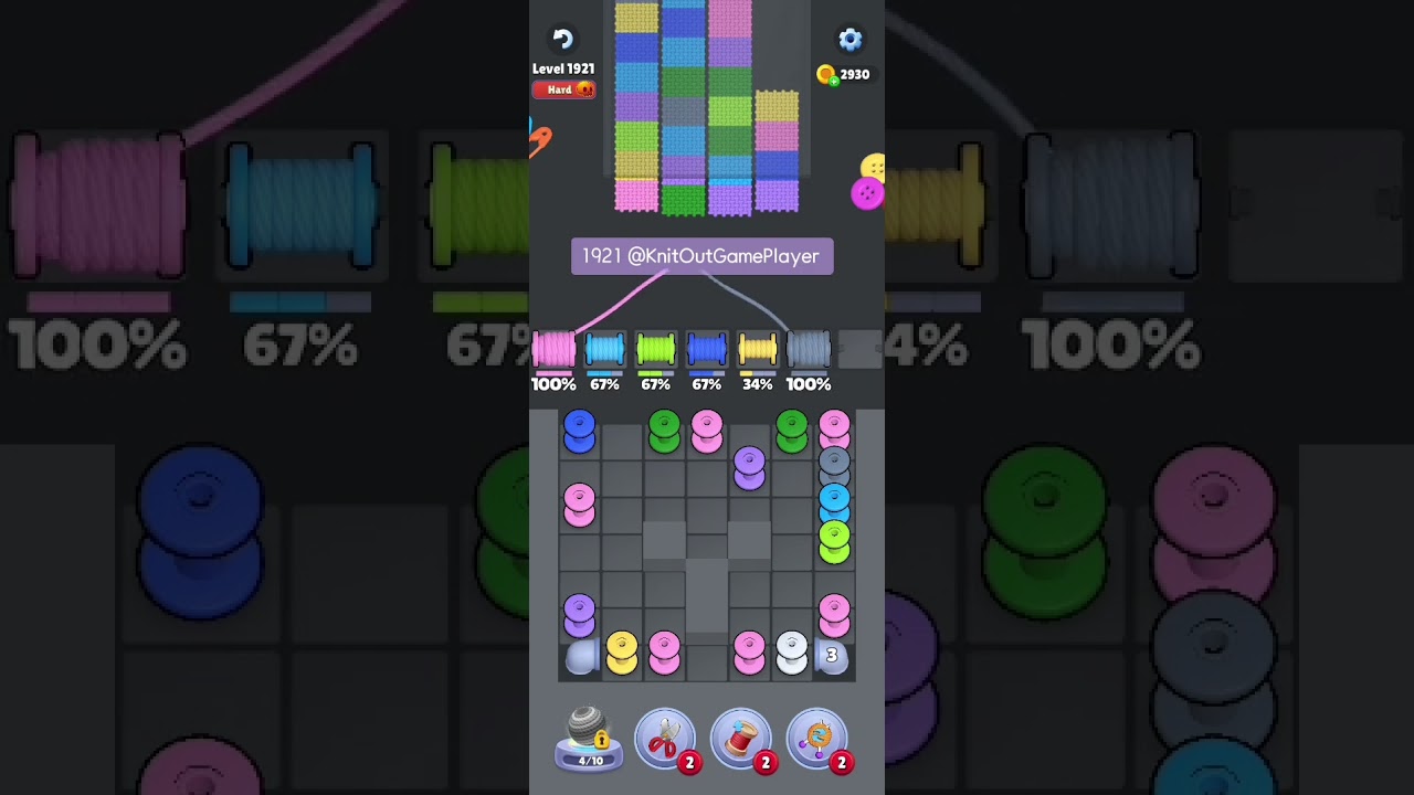 Knit Out Level 1921: Knit Out Game Level 1921