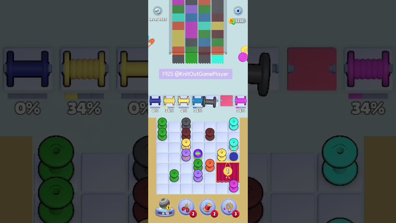 Knit Out Level 1925: Knit Out Game Level 1925