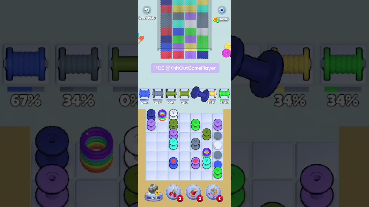 Knit Out Level 1930: Knit Out Game Level 1930