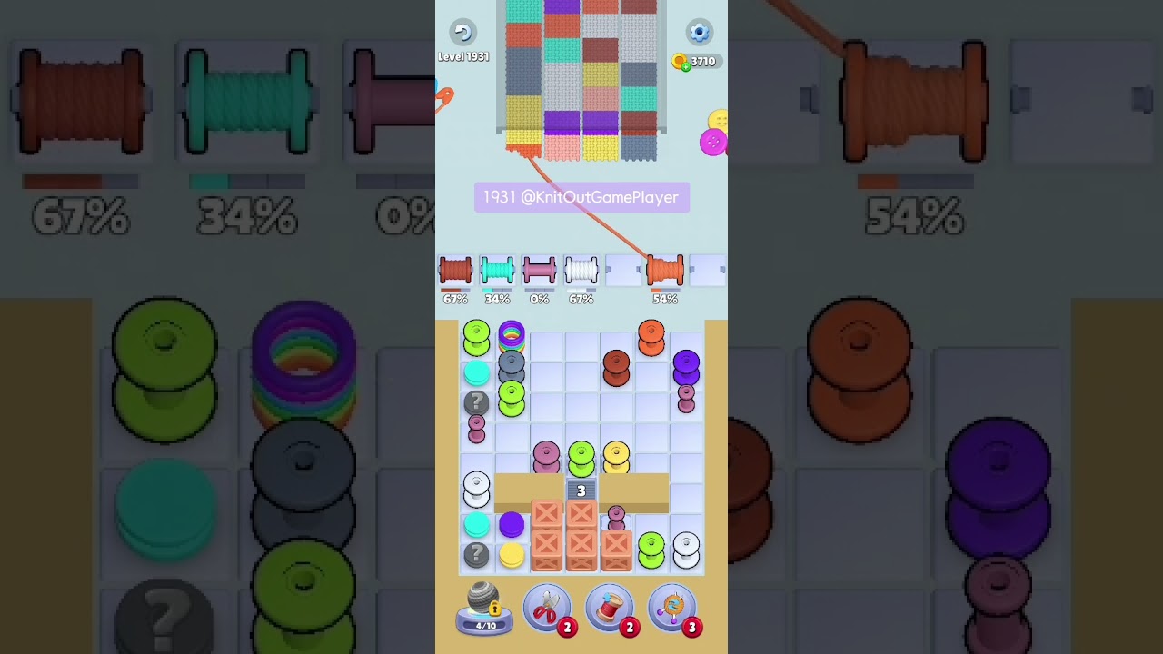 Knit Out Level 1931: Knit Out Game Level 1931