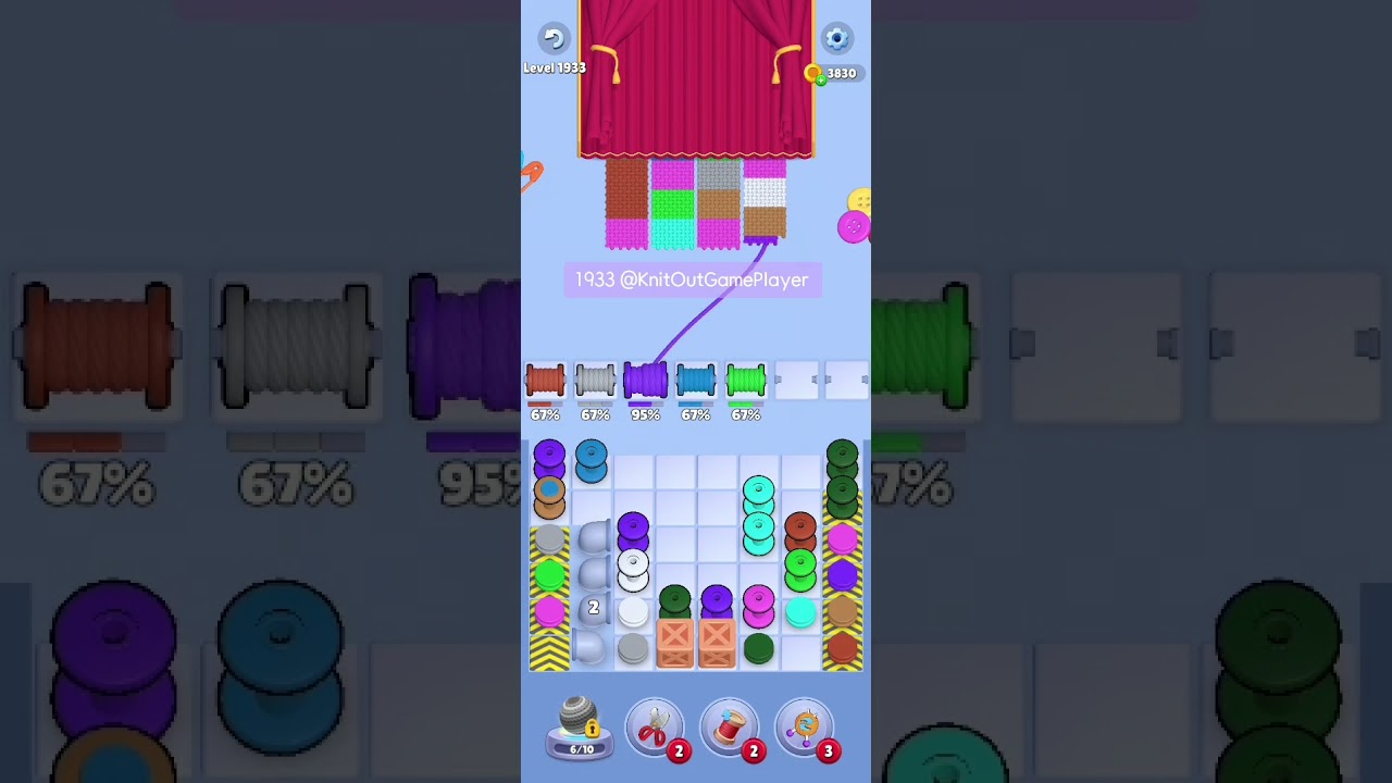 Knit Out Level 1933: Knit Out Game Level 1933