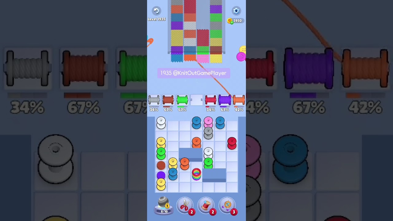 Knit Out Level 1935: Knit Out Game Level 1935