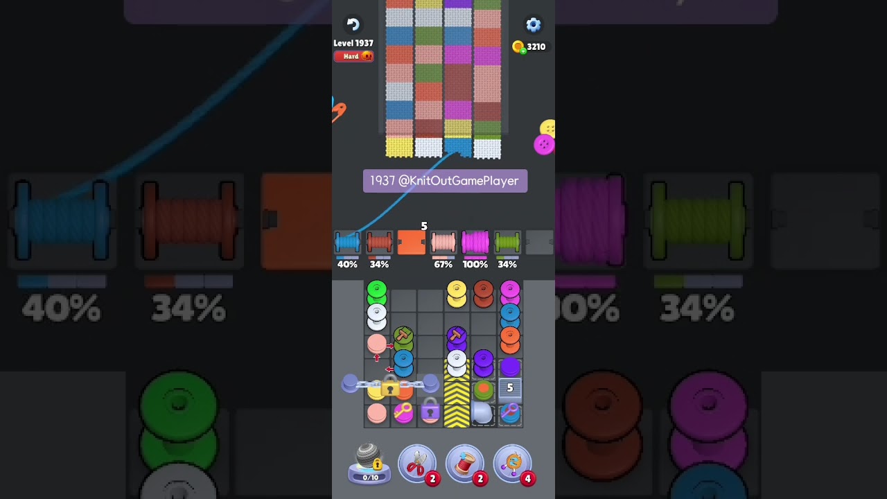 Knit Out Level 1937: Knit Out Game Level 1937