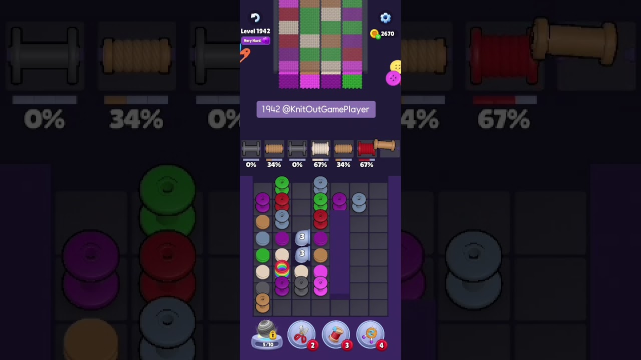 Knit Out Level 1942: Knit Out Game Level 1942