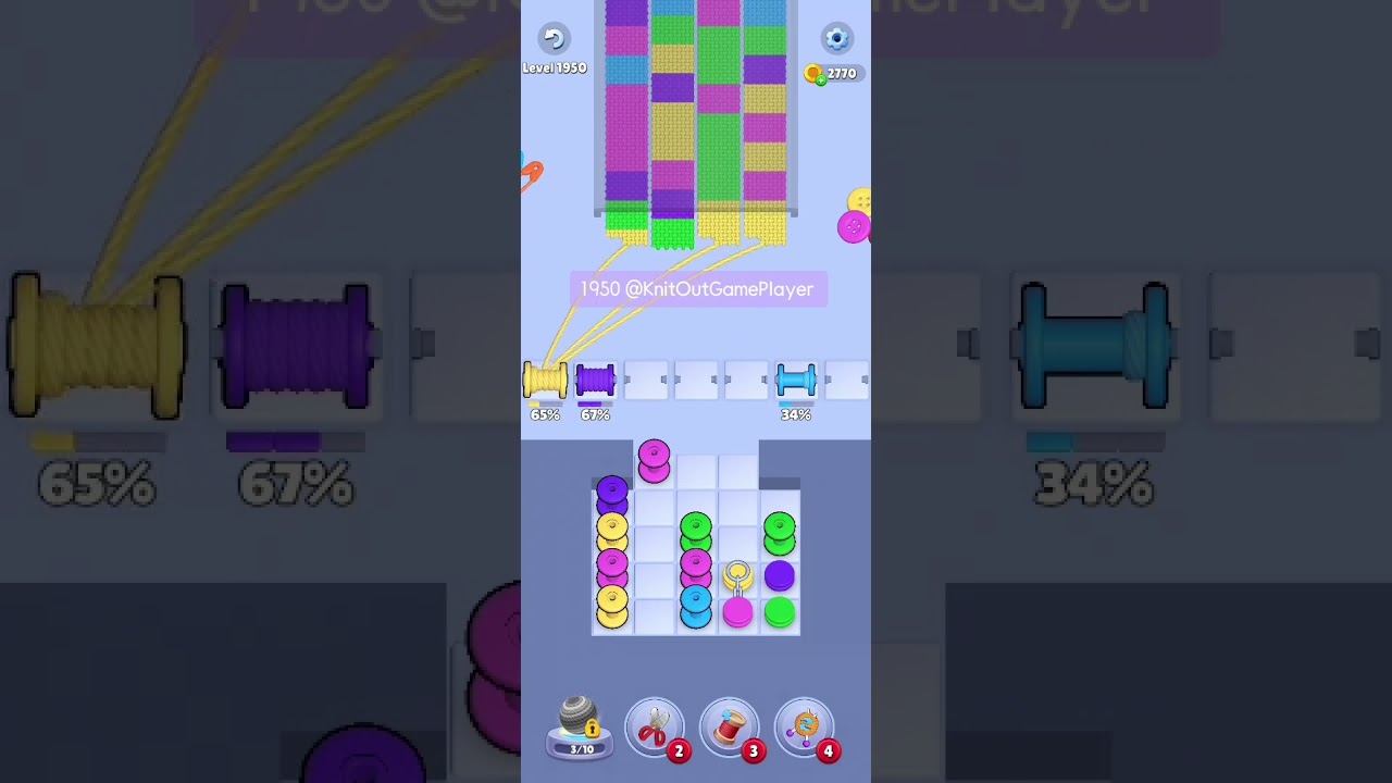 Knit Out Level 1950: Knit Out Game Level 1950