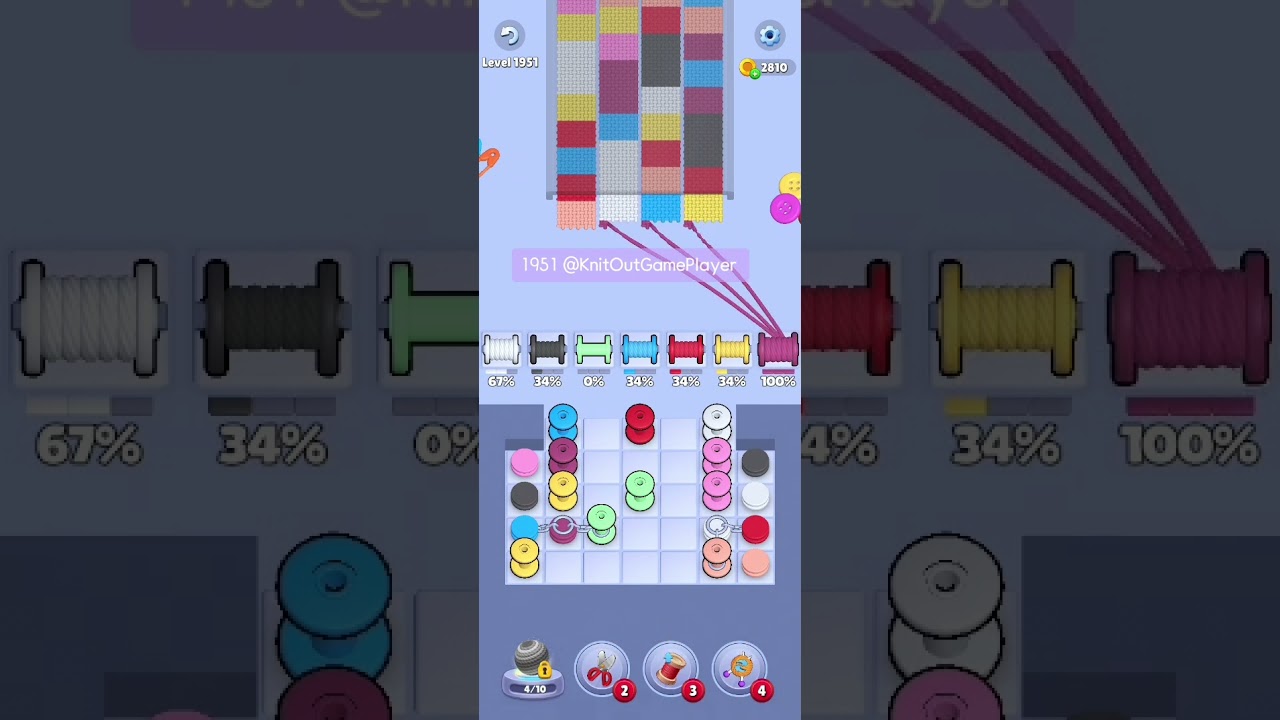 Knit Out Level 1951: Knit Out Game Level 1951