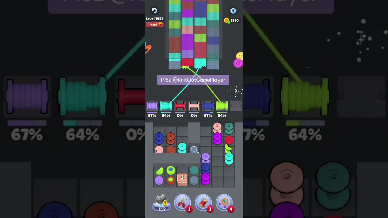 Knit Out Level 1952: Knit Out Game Level 1952