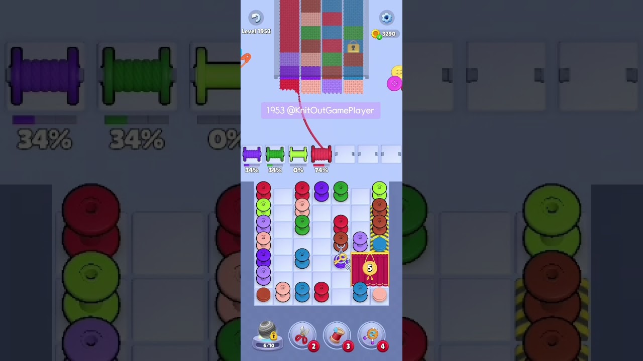 Knit Out Level 1953: Knit Out Game Level 1953