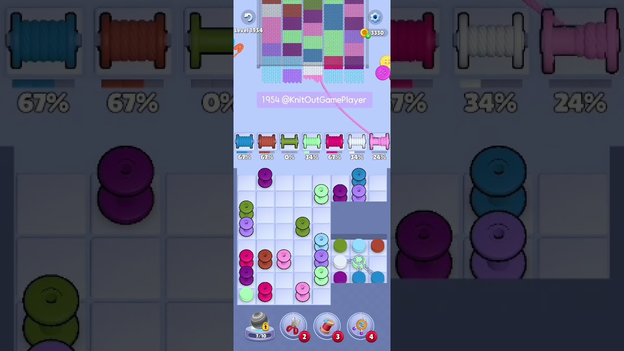 Knit Out Level 1954: Knit Out Game Level 1954