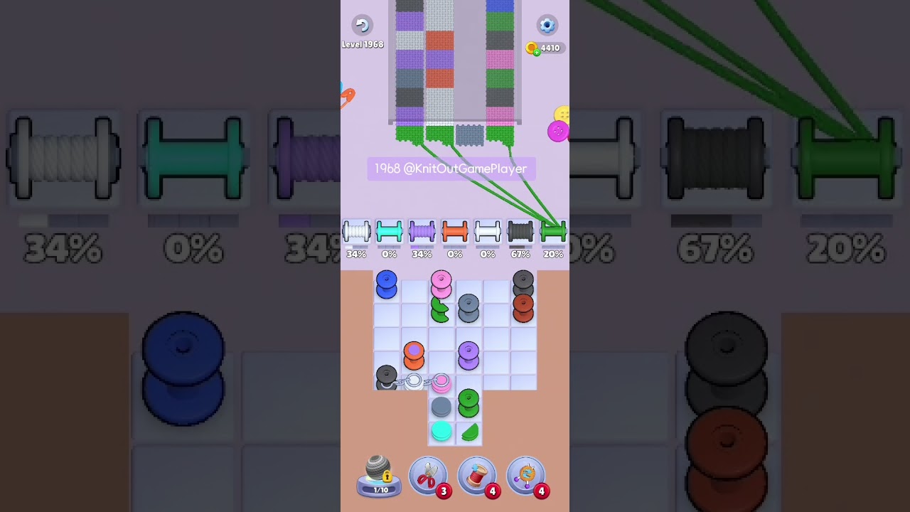 Knit Out Level 1968: Knit Out Game Level 1968