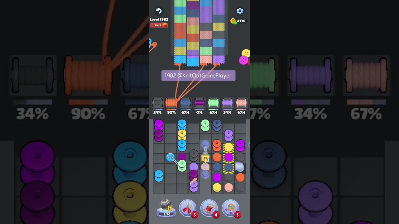 Knit Out Level 1982: Knit Out Game Level 1982