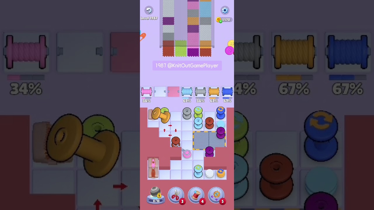 Knit Out Level 1987: Knit Out Game Level 1987