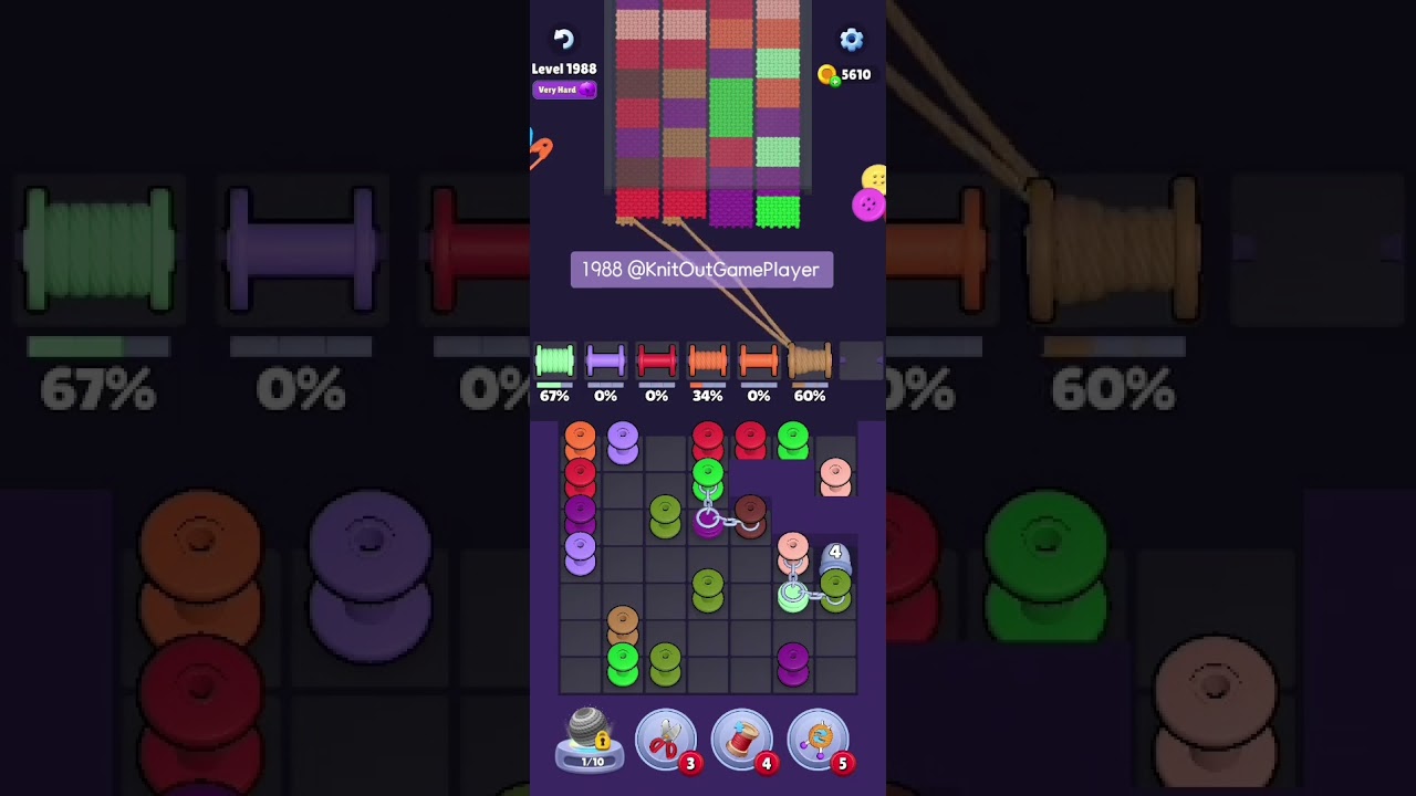 Knit Out Level 1988: Knit Out Game Level 1988