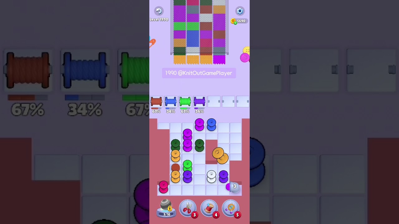 Knit Out Level 1990: Knit Out Game Level 1990
