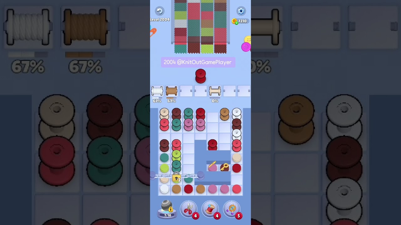 Knit Out Level 2004: Knit Out Game Level 2004