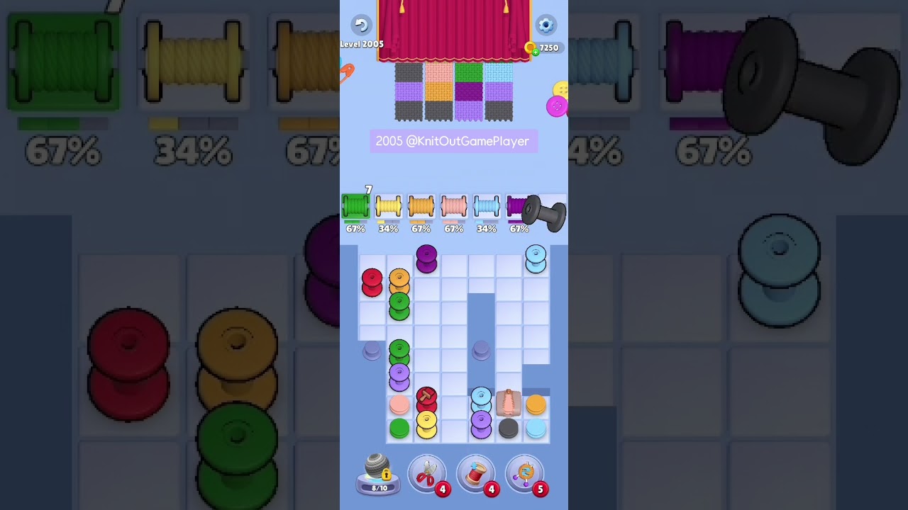 Knit Out Level 2005: Knit Out Game Level 2005