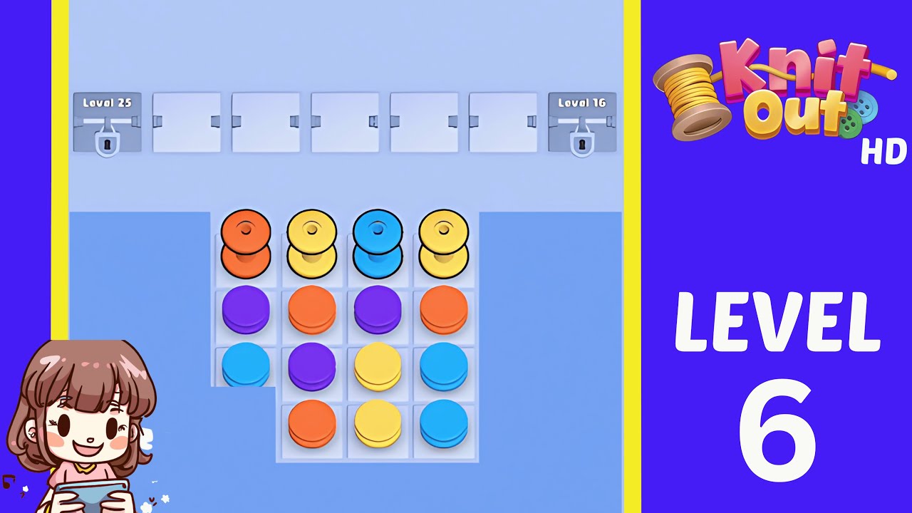 Knit Out Level 6: Knit Out Game Level 6