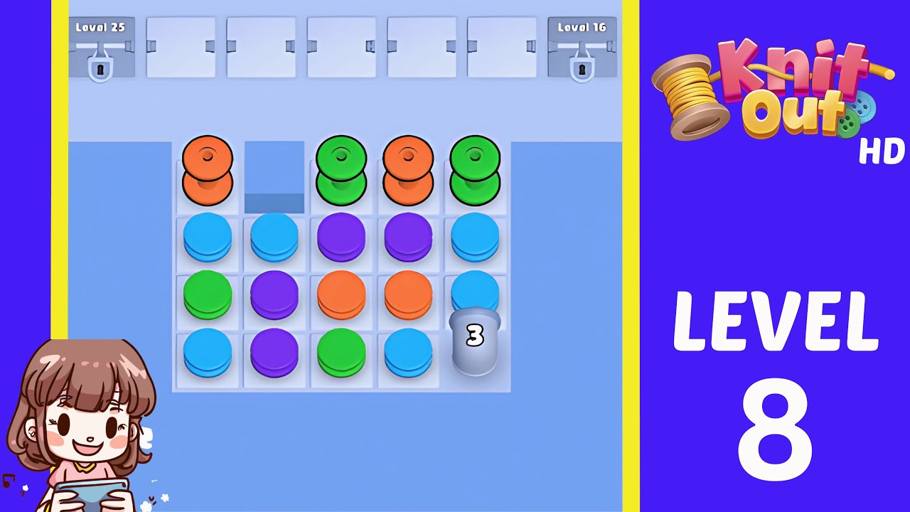 Knit Out Level 8: Knit Out Game Level 8