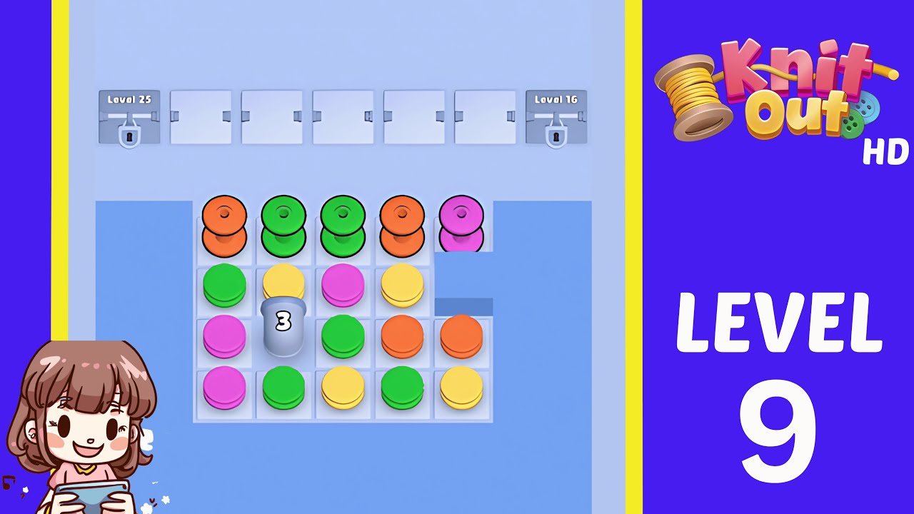 Knit Out Level 9: Knit Out Game Level 9